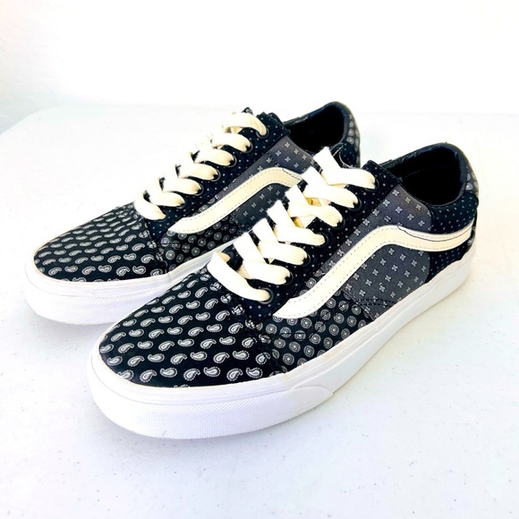Vans Old Skool Tie Print Patchwork sneakers in black 8 - Picture 1 of 11